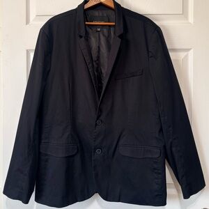 Vintage STRUCTURE Black Cotton Double Vented Blazer NWOT Size XL